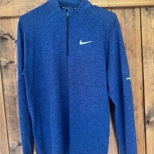 Nike Heathered Blue Zip Pullover
